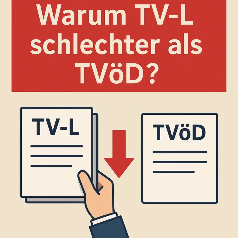 Warum TV-L schlechter als TVöD
