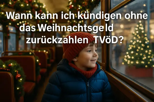 wann kann ich kündigen ohne das weihnachtsgeld zurückzahlen tvöd