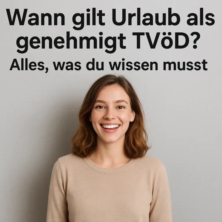 Wann gilt Urlaub als genehmigt TVöD? Alles, was du wissen musst